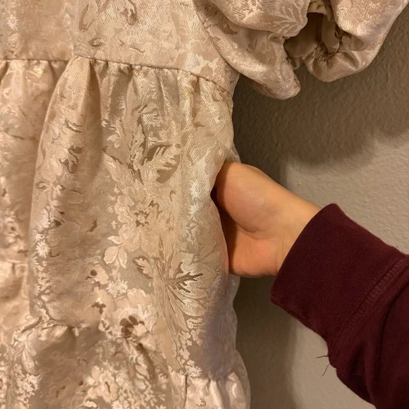 Sugarlips Ivory Puff Sleeve Mini Dress - Picture 8 of 10